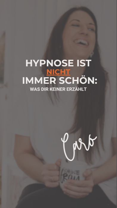 Caro über ihre ehrliche Erfahrung mit Hypnose
